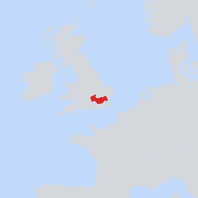 Map showing the location of Greater London Area in Hearts of Iron IV