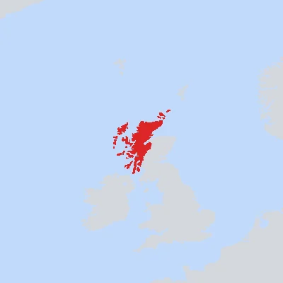 Map showing the location of Scottish Highlands in Hearts of Iron IV